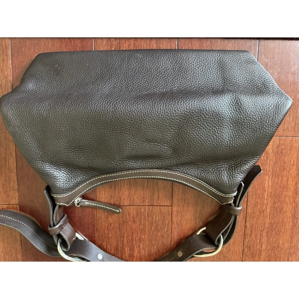 Dooney & Bourke Brown Pebble Grain Leather Hobo Shoulder Bag